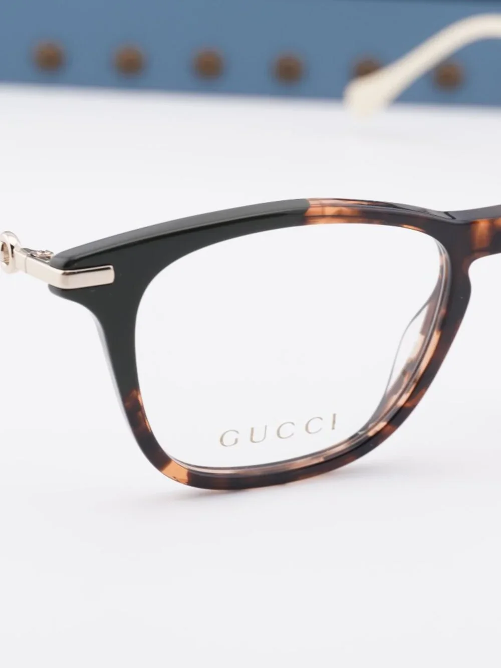 Gucci GG0919O 003 Square Eyeglasses - Havana/Gold 50mm